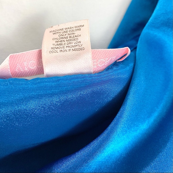 Victoria's Secret Blue Satin buttoned front Pajama Top - Picture 7 of 9